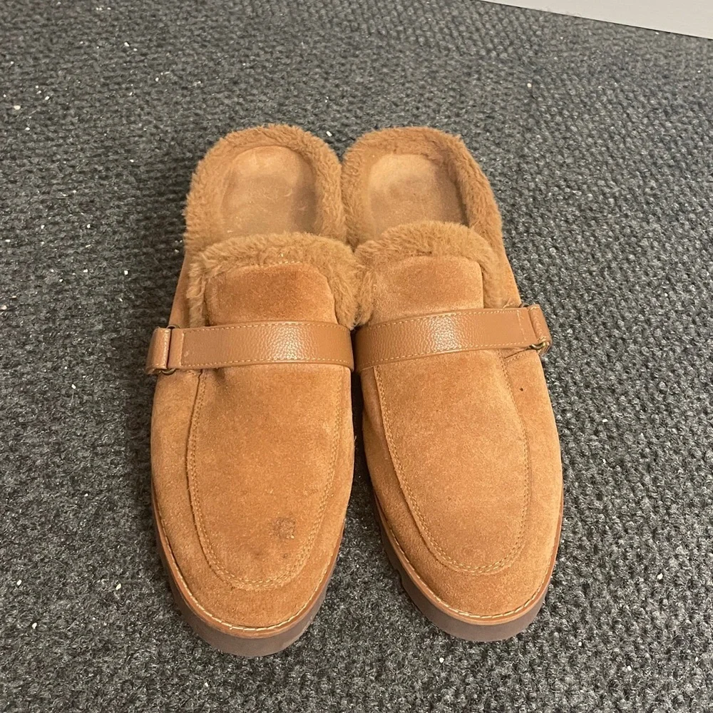 VIONIC Kailen Women's Shearling Lined Mule Tan Brown Size 9.5M - Picture 2 of 6